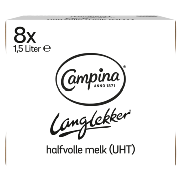 Campina Langlekker Halfvolle Melk 8 x 1, 5L