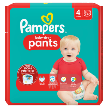 picknick In detail Facet Pampers Baby-Dry Pants Maat 4, 27 Luierbroekjes, 9kg-15kg bestellen? -  Baby, peuter — Jumbo Supermarkten