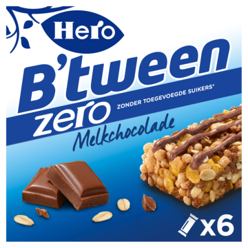 Hero B'tween Mueslireep Zero Melkchocolade 6 x 20g