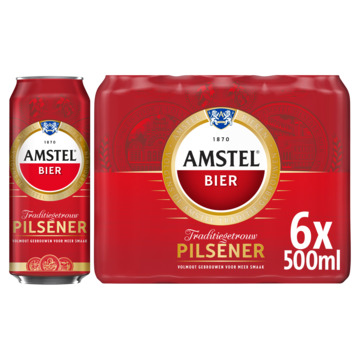 Amstel Pilsener Bier Blik 6 x 500ML