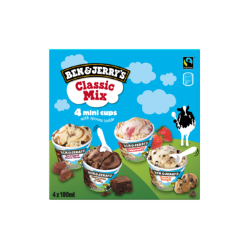 Ben & Jerry's Multipack IJs Classic Mix 4 x 100ml