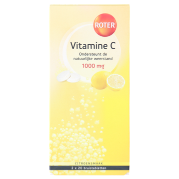 Vitamine C bruistabletten citroen, 2 x 20 stuks
