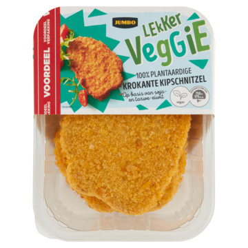 Jumbo Lekker Veggie 100% Plantaardige Krokante Kipschnitzel Voordeelverpakking 400g