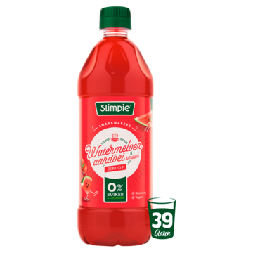 Slimpie Watermeloen Aardbei Smaak Siroop 650ml