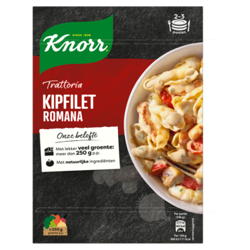 Knorr Trattoria Maaltijdpakket Kipfilet Romana 250g Aanbieding 2 verpakkingen M u v familieverpakkingen