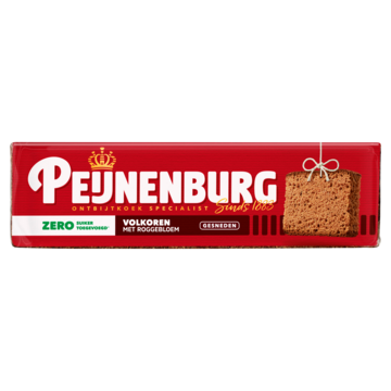 Peijnenburg Ontbijtkoek Zero Volkoren Gesneden 475g