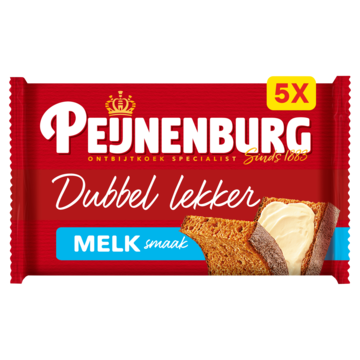 Peijnenburg Ontbijtkoek Dubbel Lekker Melk 5 Repen