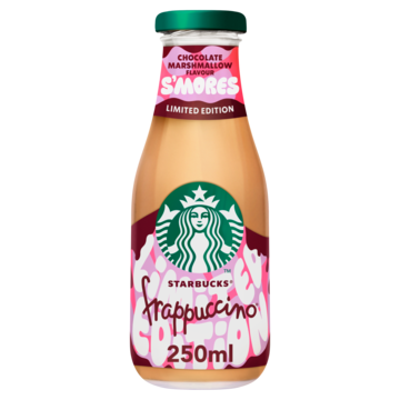 Starbucks Frappuccino Coffee Drink Chocolate Marshmallow Flavour Sapos Mores Limited Edition 250ml Aanbieding 2 Breakers a 200 gram of Starbucks bekers a 200220 ml