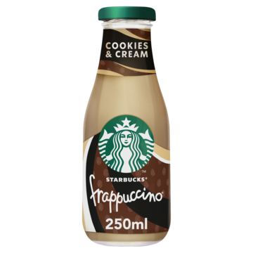 Starbucks Cookies Cream Frappuccino ijskoffie 250ml Aanbieding 2 Breakers a 200 gram of Starbucks bekers a 200220 ml