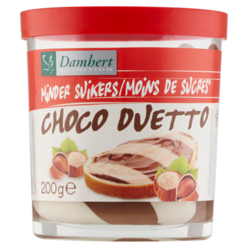 Damhert Choco Duetto Minder Suikers 200g