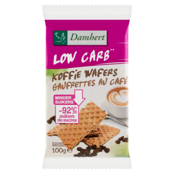 Damhert Nutrition Low Carb Koffie Wafers 9 Stuks Aanbieding