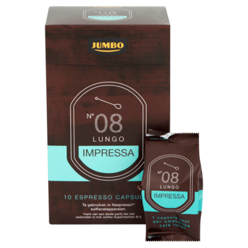Jumbo N° 08 Lungo Impressa 10 Espresso Capsules 53g