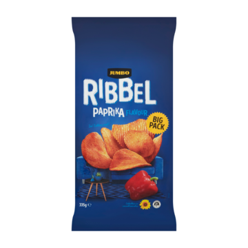 Jumbo Ribbel Paprika Chips 335g