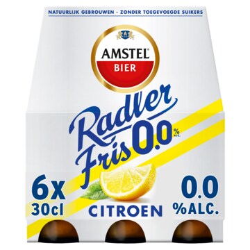 Amstel Radler Fris 0.0 Bier Fles 6 x 30cl