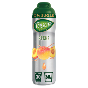 Teisseire Perzik 0% Suiker Vruchtensiroop 60cl