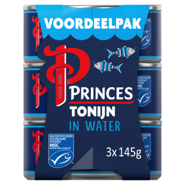 Princes Tonijn in Water Voordeelpak 3x145g MSC