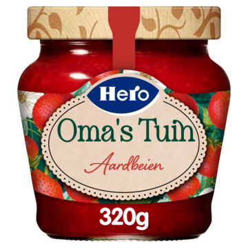 Hero Fruitspread Oma's Tuin Aardbeien 320 g pot