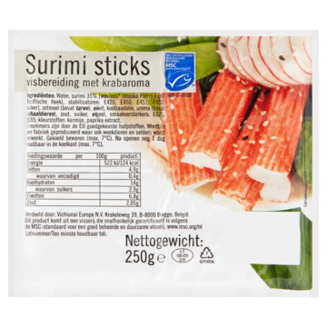 Surimi Sticks MSC 250g