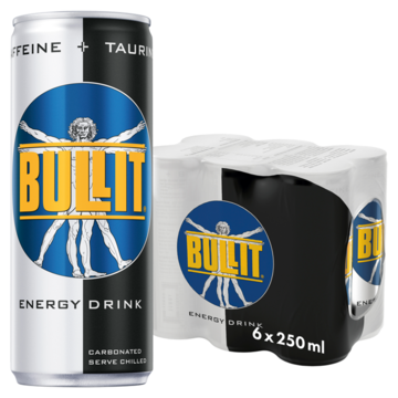 Bullit Energy Drink, 6-pack 250ml