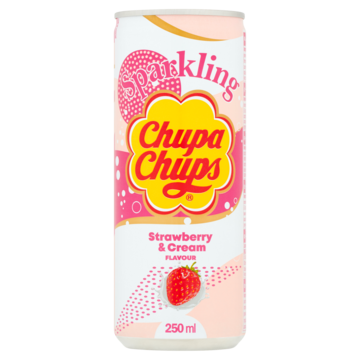Chupa Chups Sparkling Strawberry & Cream Flavour 250ml
