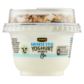 Jumbo Griekse Stijl Yoghurt 0% Vet met Granola 170g