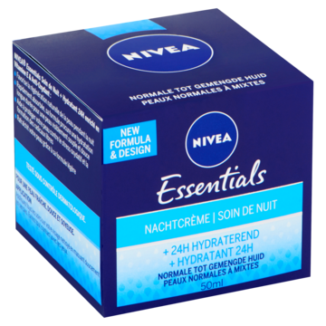 Nivea Essentials Nachtcrème +24h Hydraterend 50ml