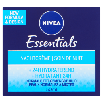 Nivea Essentials Nachtcrème +24h Hydraterend 50ml