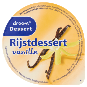 Droom Dessert Rijstdessert Vanille 200g