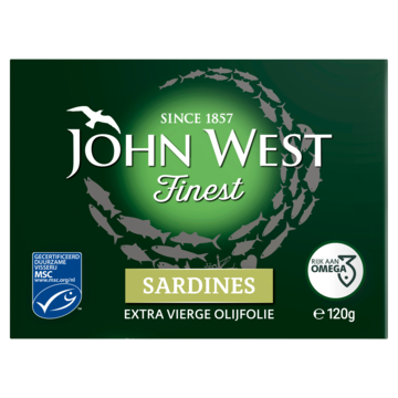 John West Sardines Finest in Extra Vierge Olijfolie MSC 120g