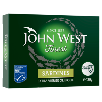 John West Sardines Finest in Extra Vierge Olijfolie MSC 120g