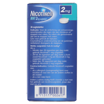 Nicotinell Mint zuigtabletten, helpt je te stoppen met roken 2 mg, 36 stuks