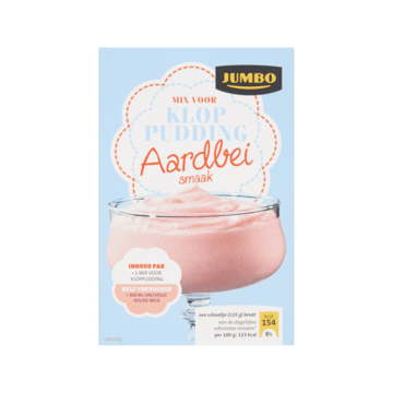 Jumbo Mix voor Kloppudding Aardbeismaak 74g