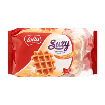 Lotus Suzy Luikse Wafels met Parelsuiker 5 x 50g
