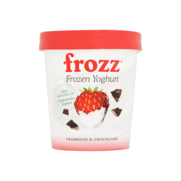 Frozz Frozen Yoghurt Framboos & Chocolade 350g