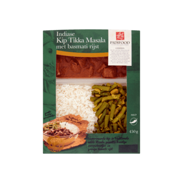 Padifood Indiase Kip Tikka Masala met Basmati Rijst 450g