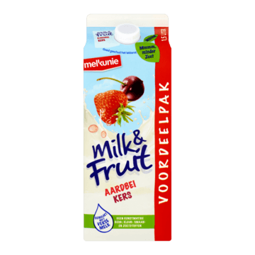 Melkunie Milk & Fruit Aardbei Kers Voordeelpak 1, 5L