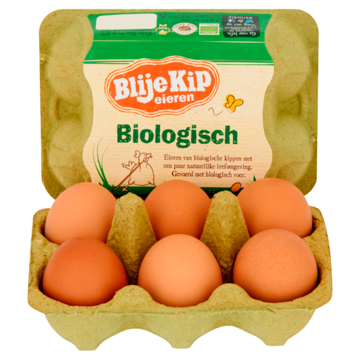 Blije Kip Eieren Biologisch 6 Stuks