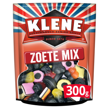 Klene Zoete Mix Gemengde Drop Zak 300 gram