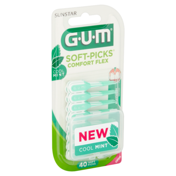 GUM® SOFT-PICKS® Comfort Flex Cool Mint Medium 40 Stuks