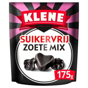 Klene Zoete Mix Suikervrije Drop Zak 175 gram