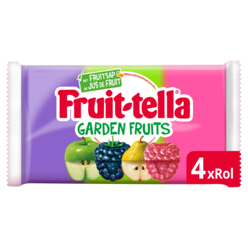 Fruittella Garden Fruits Rollen snoep Pak 4 rollen