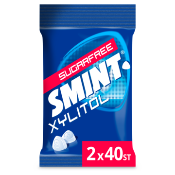 Smint Mint Pepermunt Suikervrij 2 Dispensers 40 stuks Keelpastille