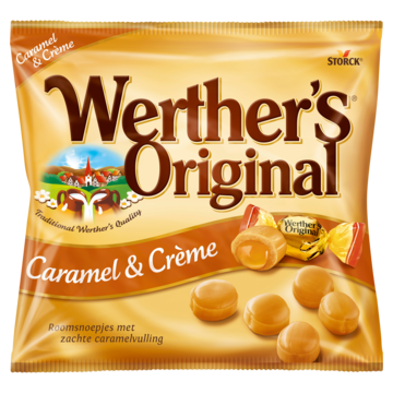 Wertherapos s Original Roomsnoepjes Caramel Creme Zak 150 gram