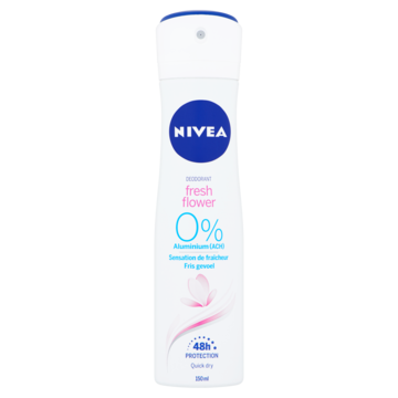 NIVEA Fresh Flower Deo Spray – 150 Ml, 48h Schutz, Ohne Aluminium, Mit Blumenduft