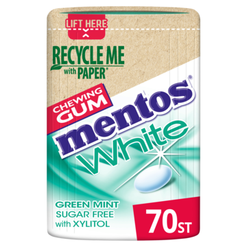 Mentos Chewing Gum White Green Mint 70 Stuks 105g