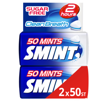 Smint Clean Breath Peppermint 2 x 50 Stuks