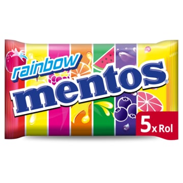 Mentos Chewy Dragees Rainbow 5 x 37 5g
