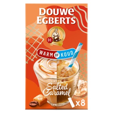Douwe Egberts Verwenkoffie Lekker warm of koud Latte Salted Caramel 8 x 17 8g