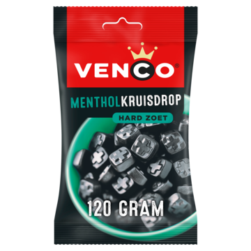 Venco Menthol Kruisdrop Hard Zoet 120g