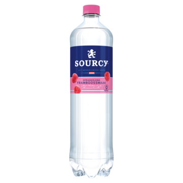Sourcy Rood mineraalwater Framboos Fles 1L